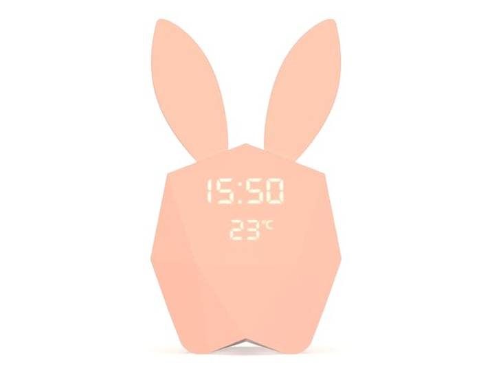 Mob - Réveil Cutie Clock Enfant & Adulte Rose- Réveil Intelligent avec Application et Détecteur de Mouvements\, Veilleuse\, Température\, Fixation Aimantée et Autonomie 1 Mois
