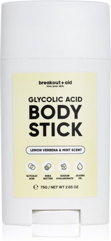 breakout + aid Glycolic Acid stick exfoliant pour le corps à l’acide glycolique 75 g