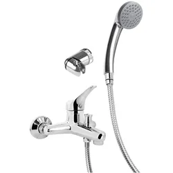 Duscharmatur + Badewannenarmatur, Wandmontierte Wannenarmatur mit Brausegarnitur
