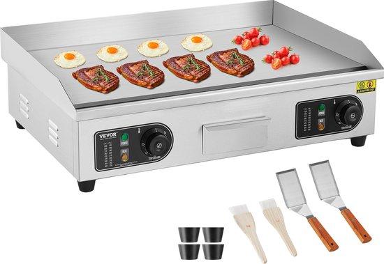 Elektrische Grillplatte, Edelstahl, 66x47cm, 50-300, Profi, EasyClean