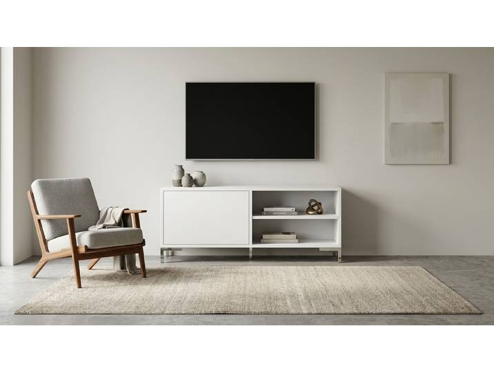 Stylisher TV Schrank nach Maß MDF Beschichtet MDF Weiß matt