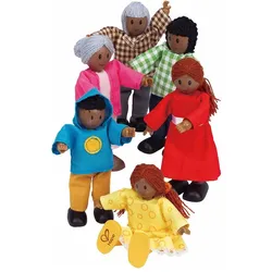 Hape Puppenfamilie dunkle Hautfarbe