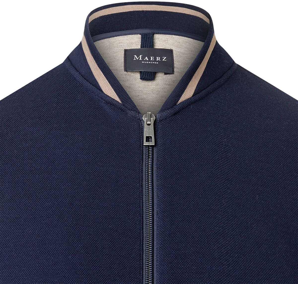 Sweatjacke MAERZ MUENCHEN "Maerz Muenchen 636801 Sweatjacke Herren Bekleidung", Herren, Gr. 58, blau, 93% Baumwolle, 7% Elasthan, Sweatjacken Sweatjacke