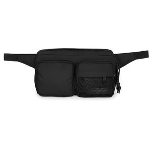 Eastpak Double Crossbody Black, Bauchtasche aus Polyester, schwarz, wasserabweisend, 3 Liter, Breite 24,5cm, 4 Fächer