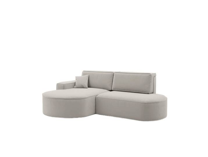 Kaiser Möbel Ecksofa Modena Pro - Komfort Und Stil Stoff Salvador Hellgrau Links, Holz, 278x179 cm, Wohnzimmer, Sofas & Couches, Wohnlandschaften, Ecksofas