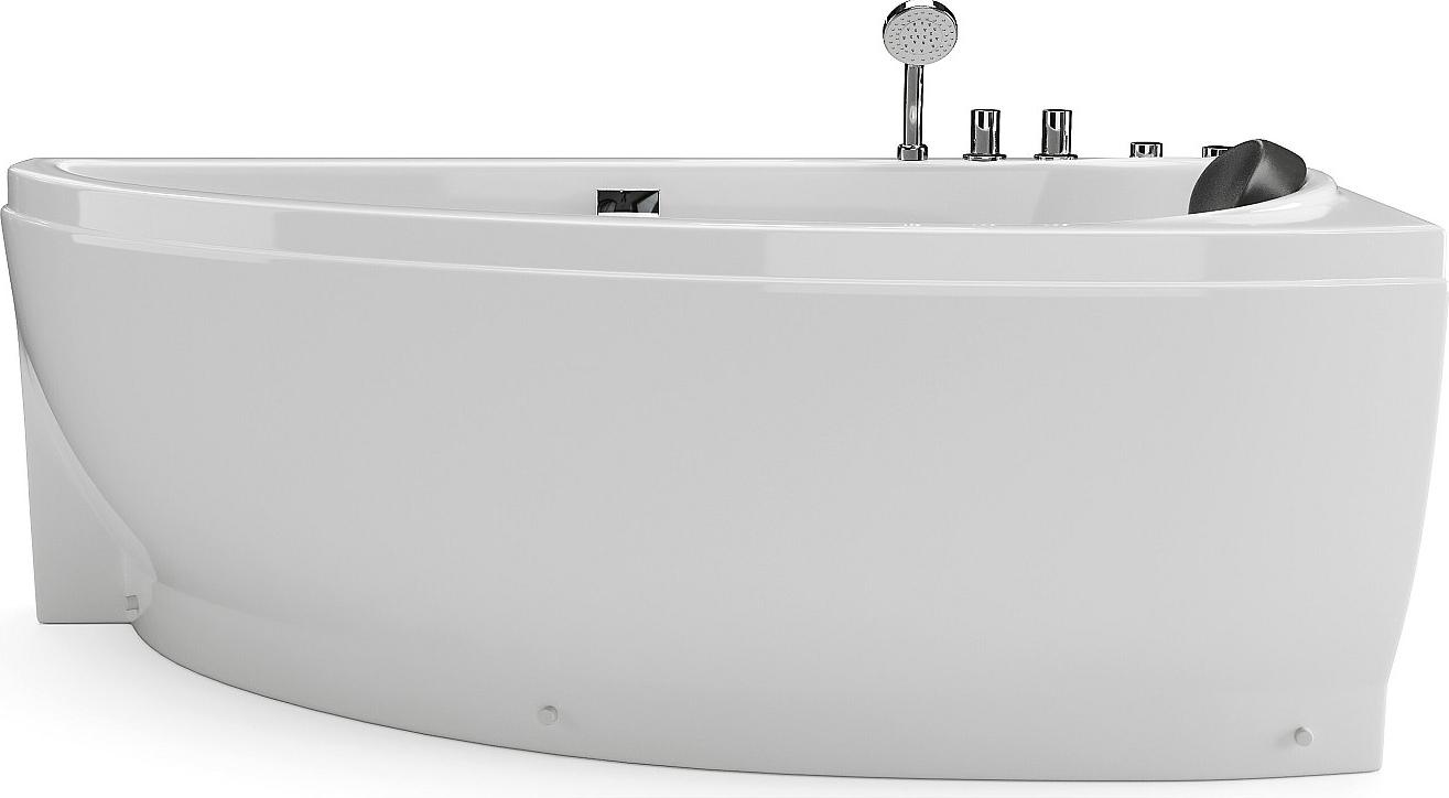 Whirlpool-Badewanne asymmetrisch - Weiß - 1 Person - 160 x 75 cm - Ecke rechts - TABANA