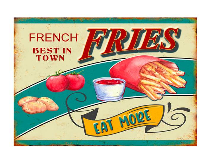 Plaque publicitaire French Fries
