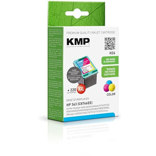 KMP inktcartridge geschikt voor HP 343 C8766EE, 3-kleuren (multicolour)