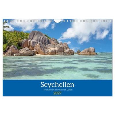 Seychellen - Trauminseln im Indischen Ozean (Wandkalender 2027 DIN A4 quer), CALVENDO Monatskalender