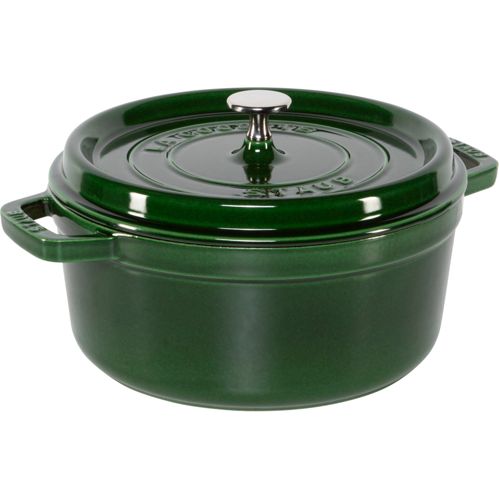 Staub La Cocotte 24cm rund Basilikum-Grün, Gusseisen