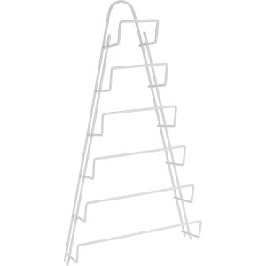 Metaltex Topfdeckelhalter Kiwi, weiß, aus Metall, zum Aufhängen, 23 x 42 cm, für 6 Deckel