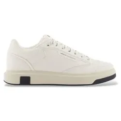 A|X Armani Exchange für Herren. XM002205AF21444U0009 Schlichte beigefarbene Turnschuhe (40), Wohnung, Schnürsenkel, Lässig
