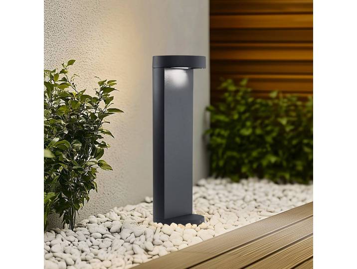BEGA LED Sockelleuchte 84749 K3, dimmbar, schwarz, Aluminium, LED Außenleuchte