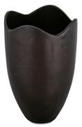 NADAAL STUDIOS Enzo Blackened Bronze Cast Aluminum Fan Silhouette Vase