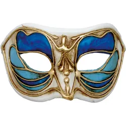 Maskworld Colombina Monica blu bianco