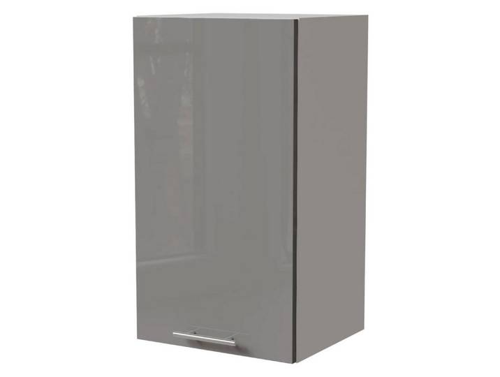Feldmann-Wohnen Klapphängeschrank Essen (W2/40, 1-türig, 2 Einlegeböden, 1-St., Küchenhängeschrank) 40x32,5x72cm weiß - grau Hochglanz (ES-W2/40)