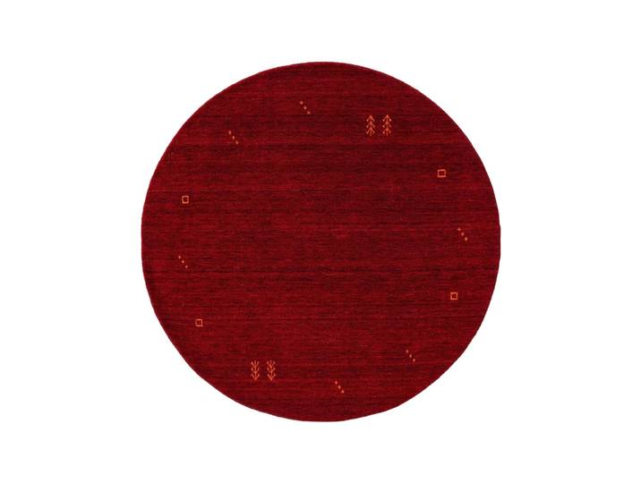 Tapis en laine rond rouge D 200