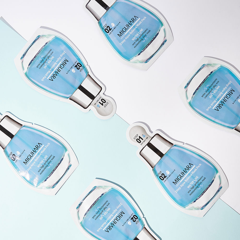 Miguhara Pacote de máscara Aqua Balance de 2 etapas, 2 unidades