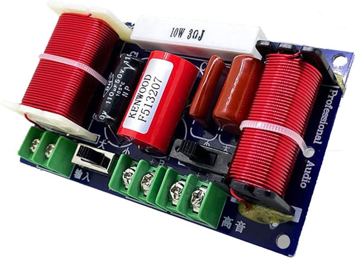 Verstelbare 250W Speaker Crossover voor 2-weg Hi-Fi Boekenplank, Center en Surround Speakers met 2500Hz-3000Hz Frequentiebereik