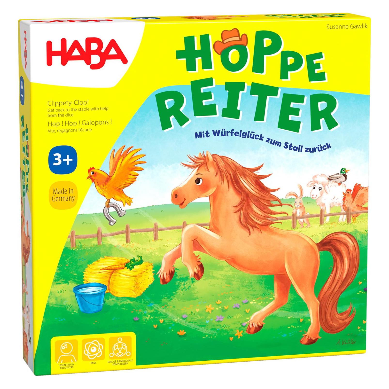 Haba Hoppe Reiter (Deutsch, Englisch, Französisch, Italienisch, Niederländisch, Spanisch, 2 - 4 Spieler) (4321)