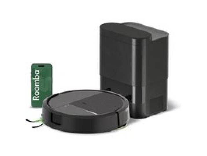Roomba 115 Combo+ Base Autoempty Robot Aspirateur Laveur 2 en 1 Aspiration 15KPa Brosse Latérale Lingette Déportée Lidar Noir