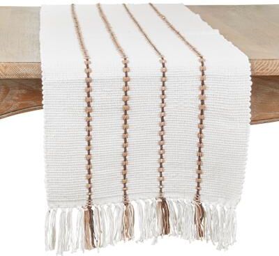 Saro Lifestyle "Striped Design Table Runner - 16""x72"""