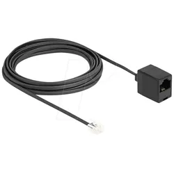 DELOCK 88095 - Telefonkabel, RJ11 Stecker / RJ45 Buchse, schwarz, 5 m
