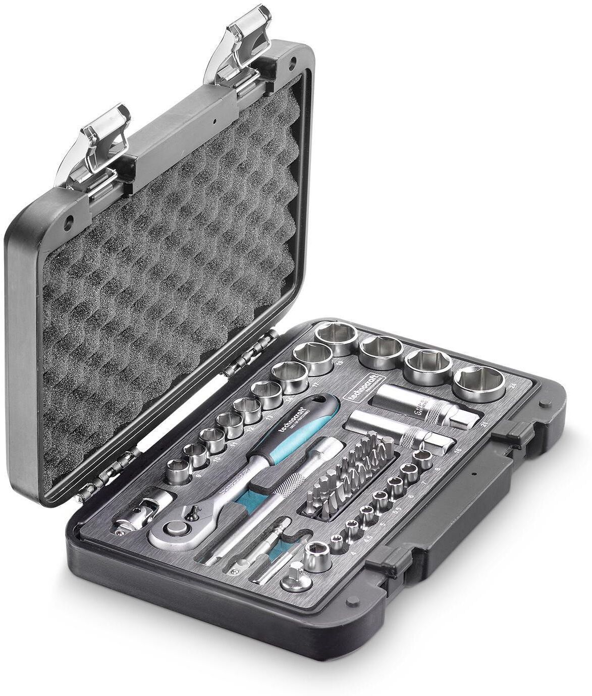Werkzeugset "Technocraft Steckschlüssel 1/4" + 3/8", bunt (grau, silberfarben), Werkzeugsets, Werkzeugset grau, silberfarben Einheitsgröße