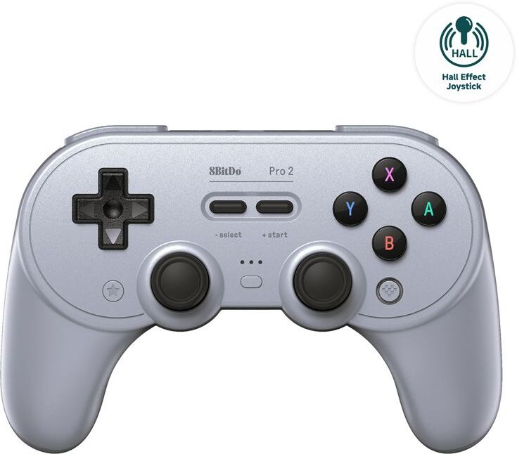 8BitDo PRO 2 Bluetooth Ohjain Hall Effect Edition Harmaa