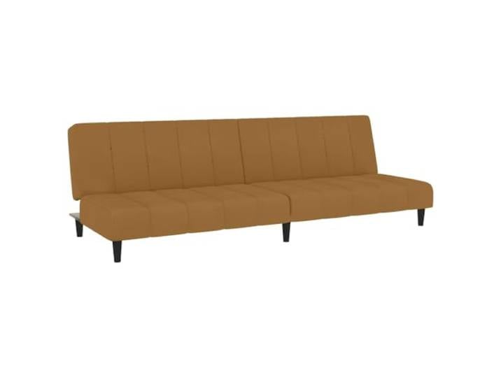 GHVBNMF 2-Sitzer Schlafsofa Samt Braun Klappbar Bettfunktion Weicher Samtbezug, 2-in-1 Funktion und stabile Holzkonstruktion für Wohnzimmer, Büro und Gästezimmer.