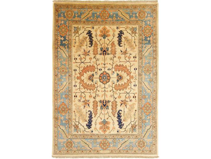 Isfahan Modern Teppich 203x296 Handgeknüpft Orientteppich Perserteppich Wolle
