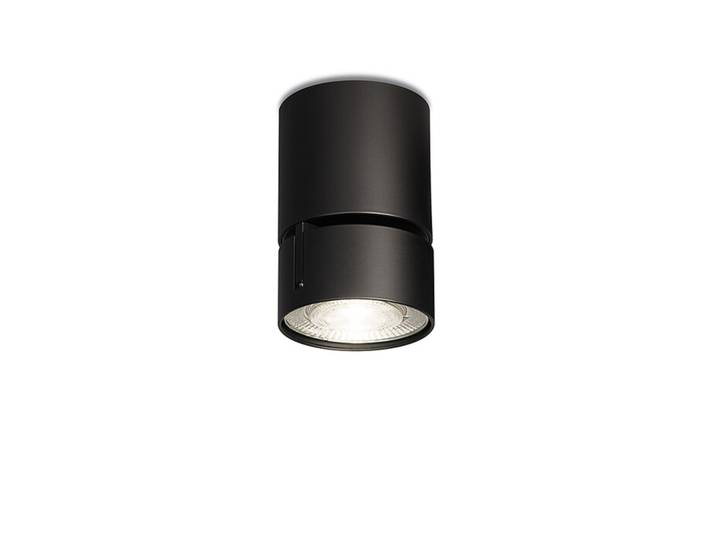 LED-Deckenaufbauleuchte Wittenberg 4.0 Fernrohr Mawa Design schwarz, Designer Jan Dinnebier, 11.6 cm