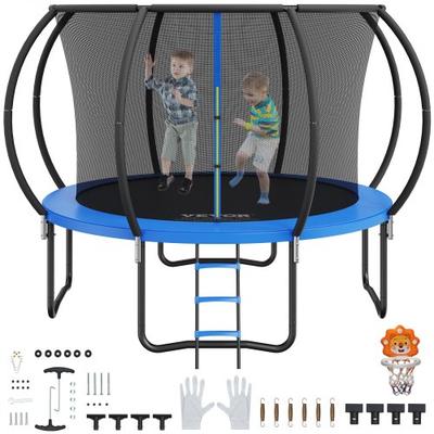 10FT Trampoline With Safety Enclosure Net Ladder And Heavy Duty Outdoor Frame 10FT Trampoline With Safety Enclosure Net Ladder And Heavy Duty Outdoor Frame