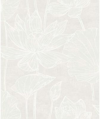 Seabrook Designs Water Lilies Nonwoven Unpasted Wallpaper