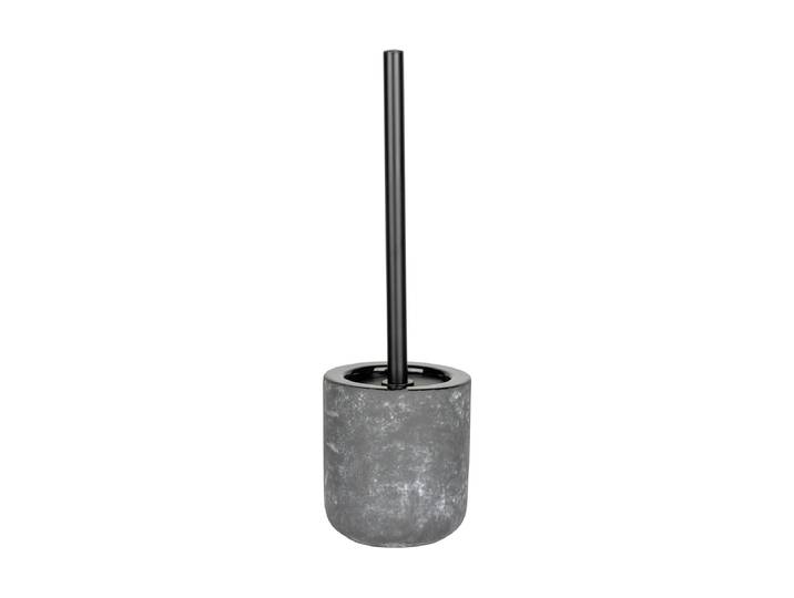 WC-Garnitur WENKO Sacile , grau, B:11,5cm H:38cm, Keramik, Reinigungsbürsten, WC-Garnitur