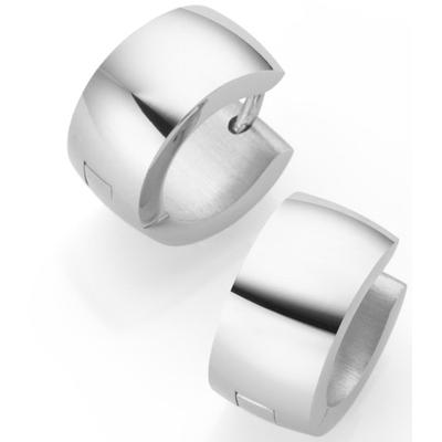 Paar Creolen FIRETTI "Schmuck Geschenk klassisch, Ø 13,4 mm", silber (edelstahlfarben), Ohrringe, Damen, 13,4mm, Edelstahl