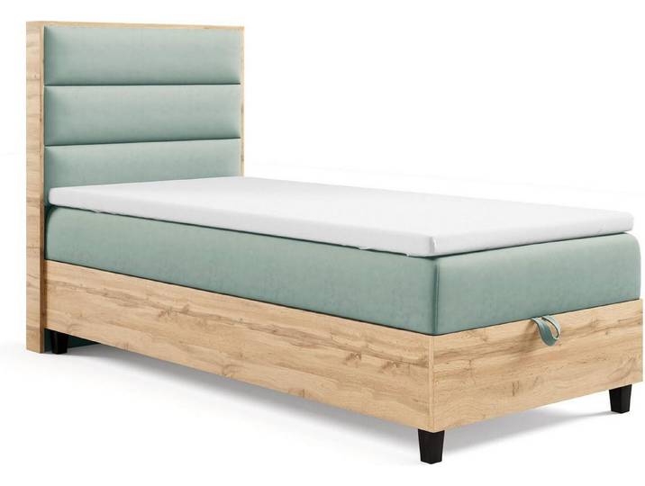 Best for Home Boxspringbett Trinity K-1 Einzelbett mit Bettkasten, Bett mit Komfort Topper T-5cm (70x200 80x200 90x200 100x200 cm), Verschiedene Liefermöglichkeiten, TOP Preis-Leistungs-Verhältnis