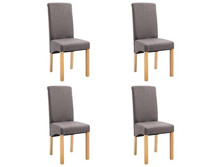 KGHERMDF Esszimmerstühle 4 STK. Taupe Stoff Holzrahmen, Holzbeine, Polsterstuhl, Sitzkomfort, Esszimmer, Wohnzimmer