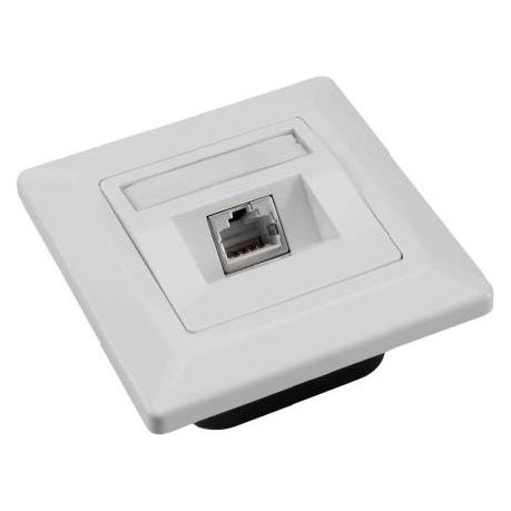 Solarix Zásuvka CAT5E STP 1 x RJ45 pod omítku bílá (SX9-1-5E-STP-WH)