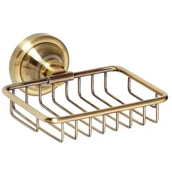 Brillantbad BETRO BRONZE Seifenkorb Messing Bronze 140x65x142 mm für Bad & Küche >> zum Bohren