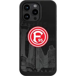 Nivocase Hülle für Apple iPhone 15 Pro Max Handyhülle NIVOcore Case Schwarz Fortuna Düsseldorf Logo (Apple iPhone 15 Pro Max), Smartphone Hülle, Schwarz