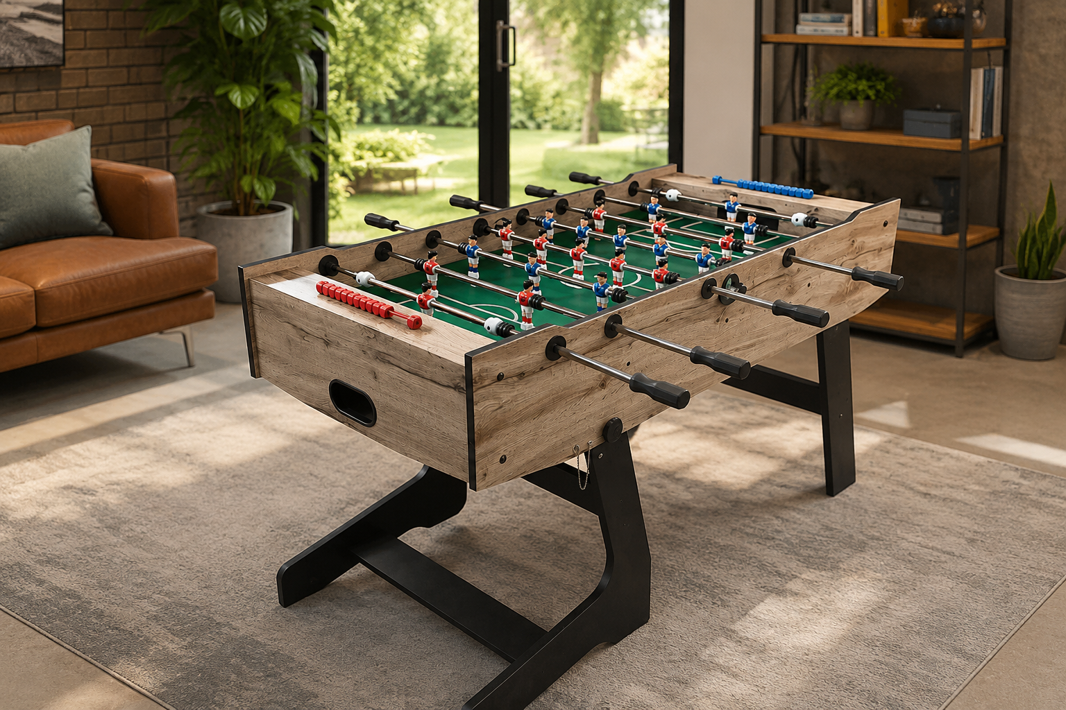 giordanoshop Tavolo da Calcio Balilla Deluxe Pieghevole Verticale...