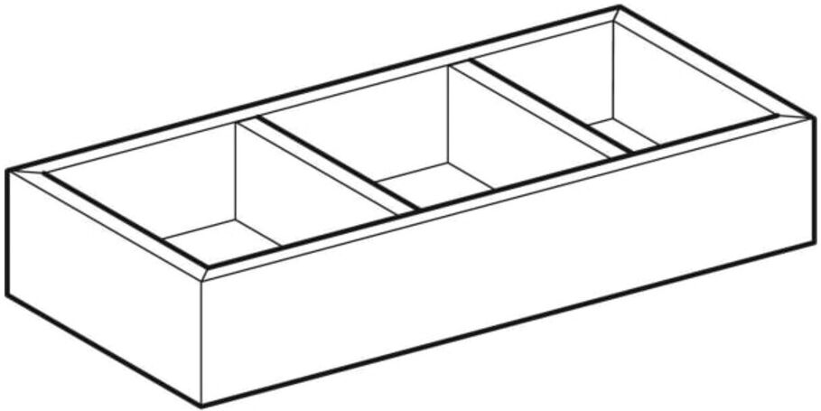 Geberit Schubladeneinsatz Smyle Square 32,3x5,9x15cm, la. strukt., H-Teilung (500677001)