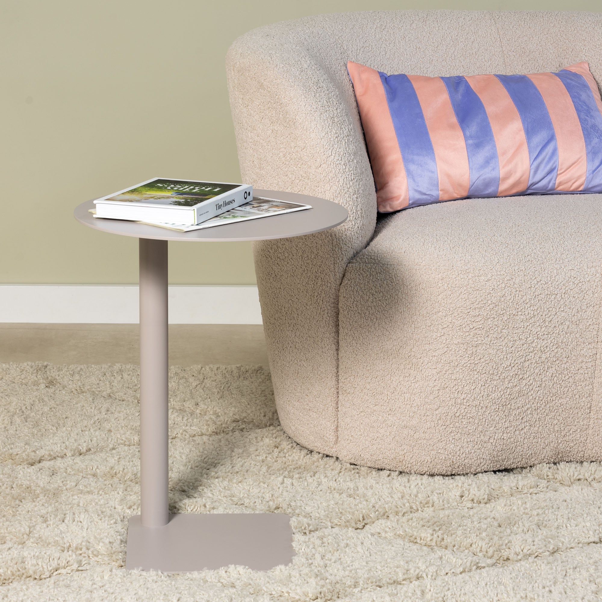 Beistelltisch SPINDER DESIGN "SUNNY 50", grau (silky taupe, silky taupe, silky taupe, silky taupe, silky taupe, silky taupe), B/H/T: 40cm x 50cm x 40cm, Tische, Beistelltisch, Beistelltisch aus Stahl silky taupe, silky taupe, silky taupe, silky taupe, sil