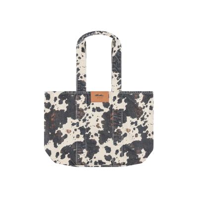 Tragetasche ANOTHER COTTON LAB "Another Cotton Lab Austin Tote Bag", Gr. onesize, schwarz-weiß (cow pattern), Baumwolle, Taschen