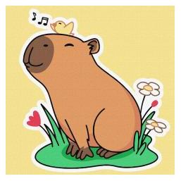 Ideyka Malen nach Zahlen - Capybara hört ein Lied (61087381)