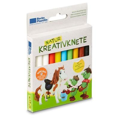 Corvus A730186 - Becks Plastilin Natur Kreativknete Pony, 10 Stangen, Knete