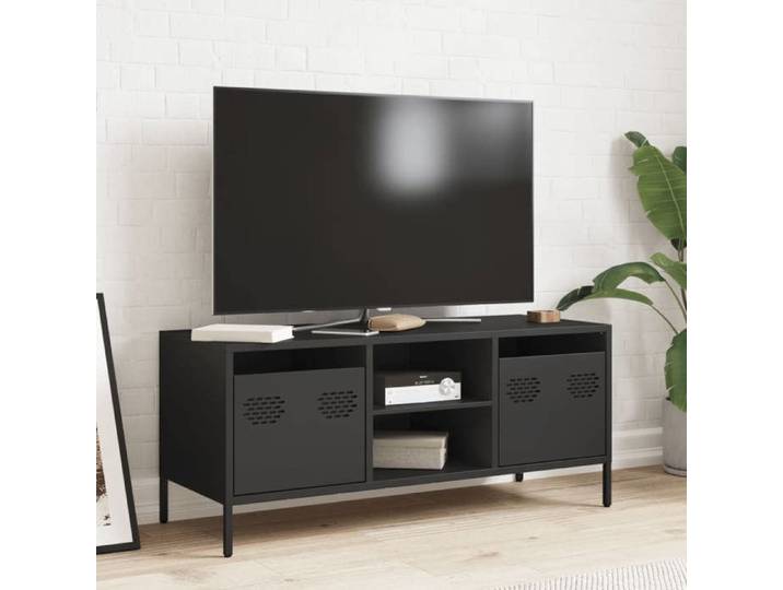 Meuble TV/Hi-Fi - mango - noir 101 5x39x43 5 cm - acier laminé à froid M1143