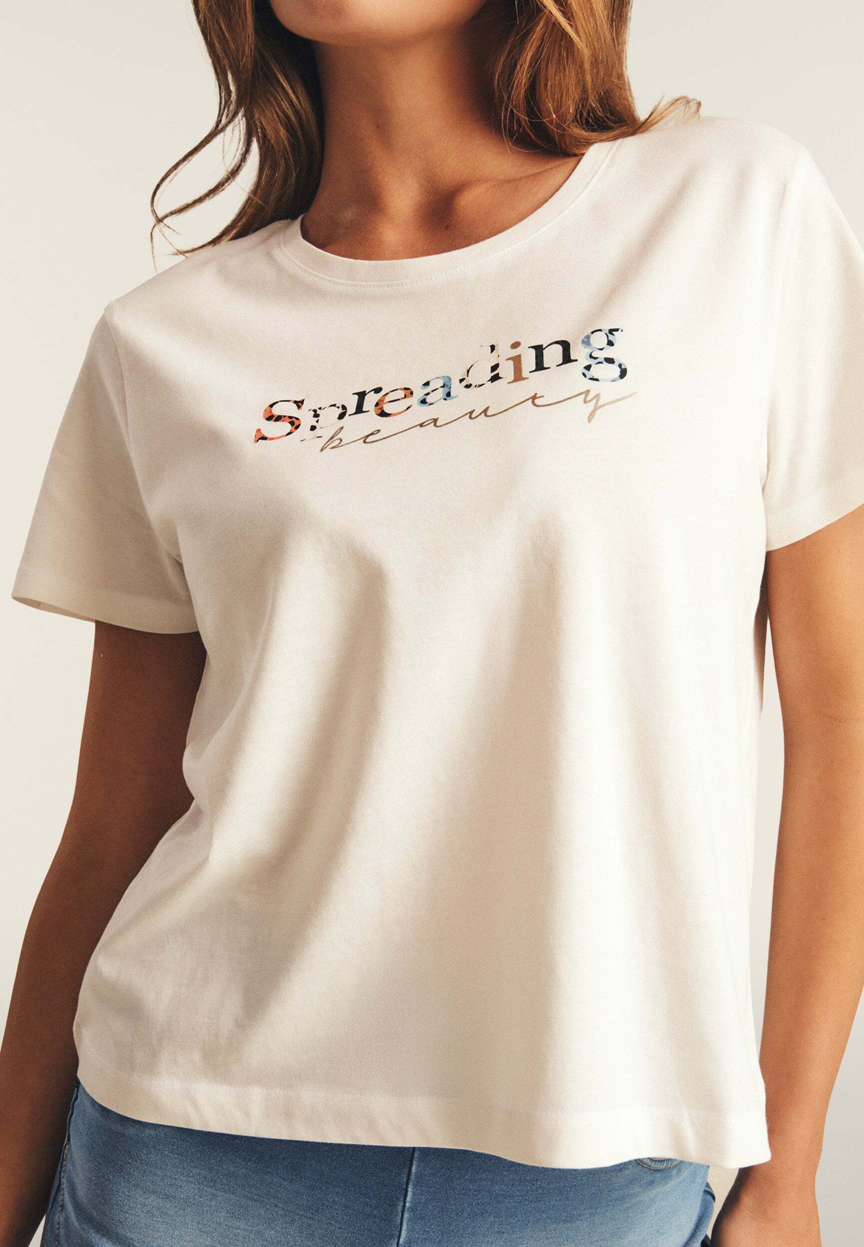 T-Shirt FREDDY "T-shirt S25WTEET5", Damen, Gr. S, weiß, Obermaterial: 100% Baumwolle CO., Shirts T-Shirt weiß S