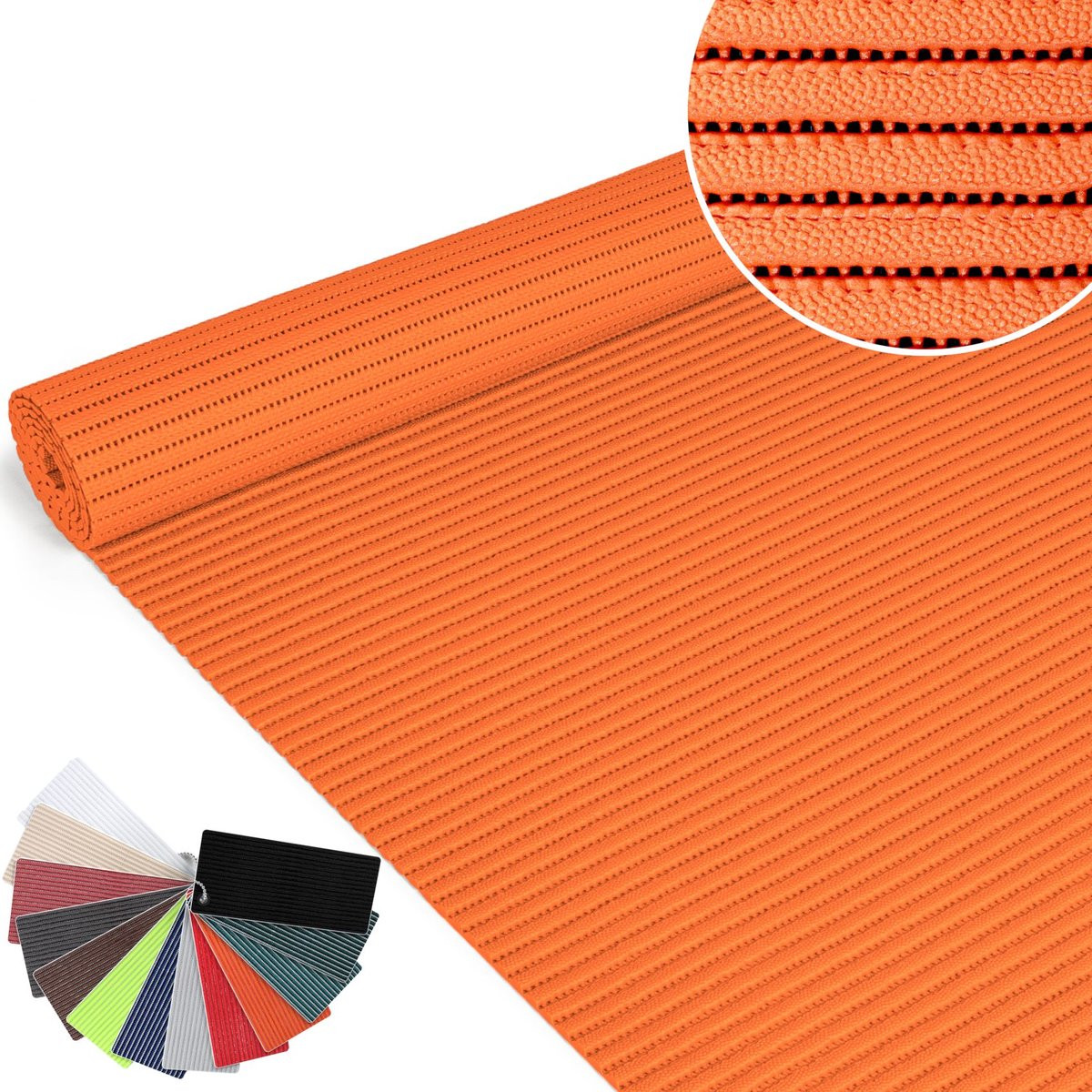 ANRO Badmat Oranje 65x500 cm - Antislip - Sneldrogend